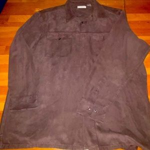 Chereskin Suede button down Long-sleeve shirt